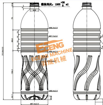 Máy thổi khuôn căng bán tự động tốc độ cao Chai PET 16KW