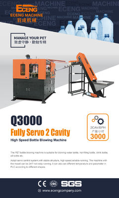 Máy thổi khuôn chai PET 2 khoang 380V hoàn toàn tự động