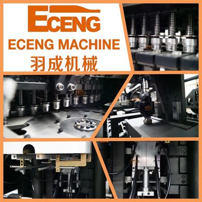 Máy thổi khuôn tự động Eceng PET 6 khoang Màu đen và trắng
